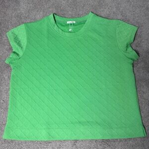 NEW Mary Square Women's XL Green Clair Short Sleeve Shirt Resort Wear Comfy